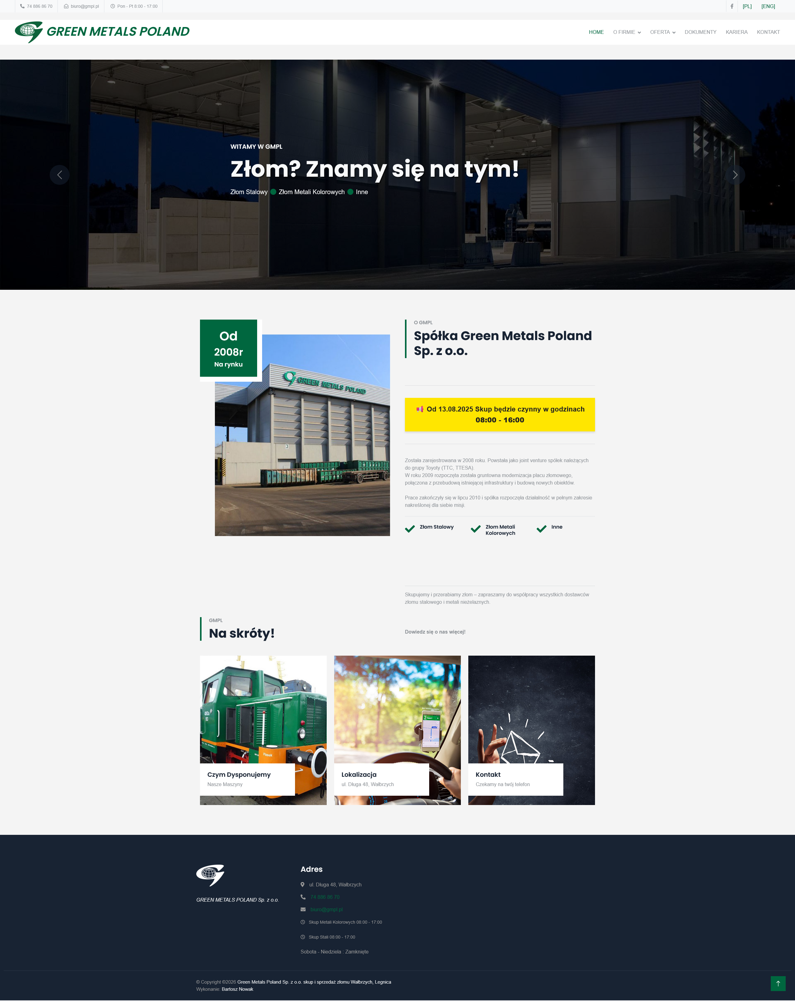 Strona Green Metals Poland